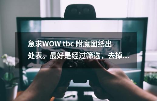 急求WOW tbc 附魔图纸出处表。最好是经过筛选，去掉一些基本没人会用到得图纸。_tbc附魔30智力-第1张-游戏相关-龙启科技