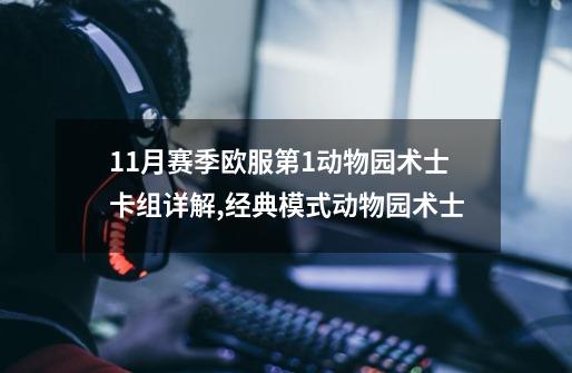 11月赛季欧服第1动物园术士卡组详解,经典模式动物园术士-第1张-游戏相关-龙启科技