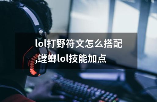 lol打野符文怎么搭配,螳螂lol技能加点-第1张-游戏相关-龙启科技