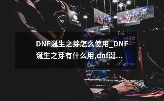 DNF诞生之芽怎么使用_DNF诞生之芽有什么用,dnf诞生之芽哪里爆的多-第1张-游戏相关-龙启科技