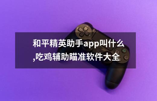 和平精英助手app叫什么,吃鸡辅助瞄准软件大全-第1张-游戏相关-龙启科技