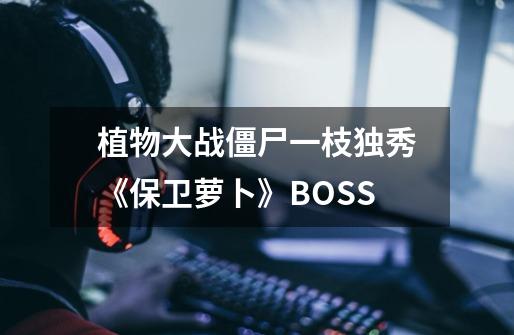 植物大战僵尸一枝独秀《保卫萝卜》BOSS-第1张-游戏相关-龙启科技