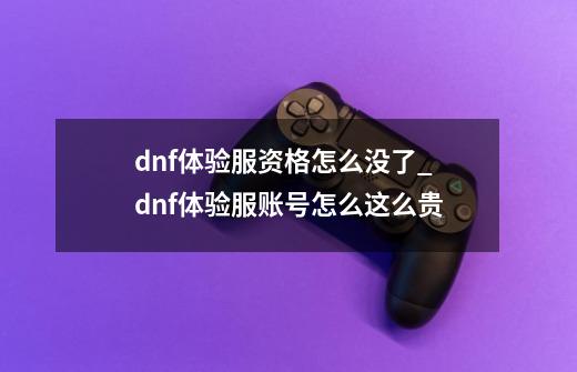 dnf体验服资格怎么没了_dnf体验服账号怎么这么贵-第1张-游戏相关-龙启科技