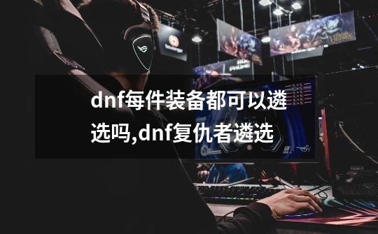 dnf每件装备都可以遴选吗,dnf复仇者遴选-第1张-游戏相关-龙启科技