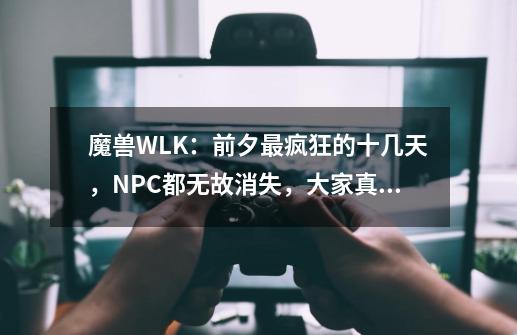 魔兽WLK：前夕最疯狂的十几天，NPC都无故消失，大家真的喜欢？-第1张-游戏相关-龙启科技