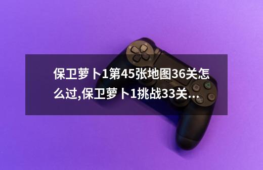 保卫萝卜1第45张地图36关怎么过,保卫萝卜1挑战33关金萝卜攻略-第1张-游戏相关-龙启科技