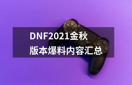 DNF2021金秋版本爆料内容汇总-第1张-游戏相关-龙启科技