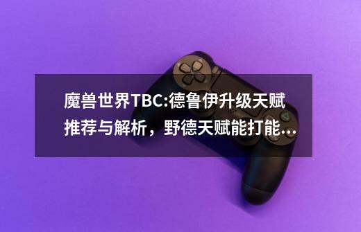 魔兽世界TBC:德鲁伊升级天赋推荐与解析，野德天赋能打能抗-第1张-游戏相关-龙启科技